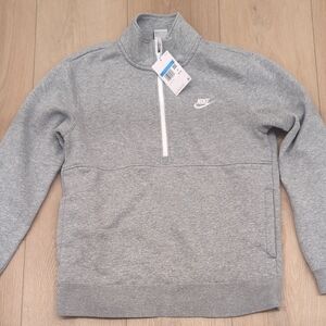 Nike Men's Zip-Up Gray Sweater